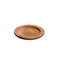 photo Round Trivet Tray in Walnut Color Stained Wood - Dimensions: 24.1 à˜ x 1.75 cm 1